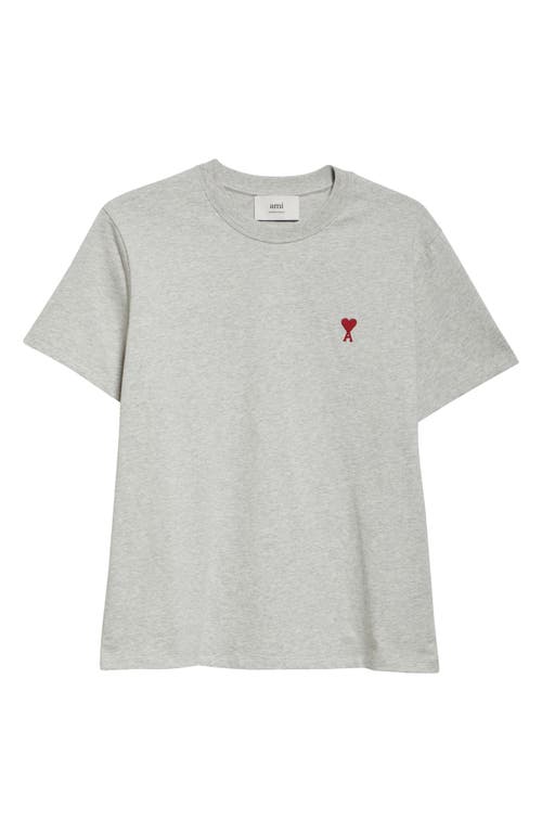 Ami Alexandre Mattiussi Logo Heavy Cotton T-shirt In Heather Ash Grey/0951