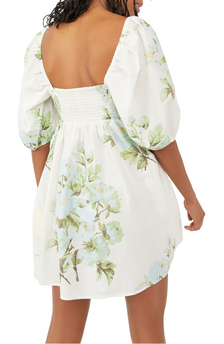 Free People Peony Puff Sleeve Babydoll Dress, Alternate, color,