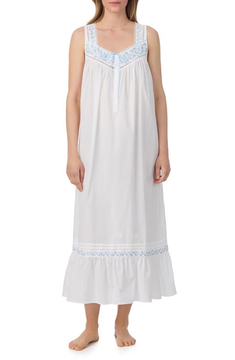 Sleeveless Cotton Lawn Ballet Nightgown