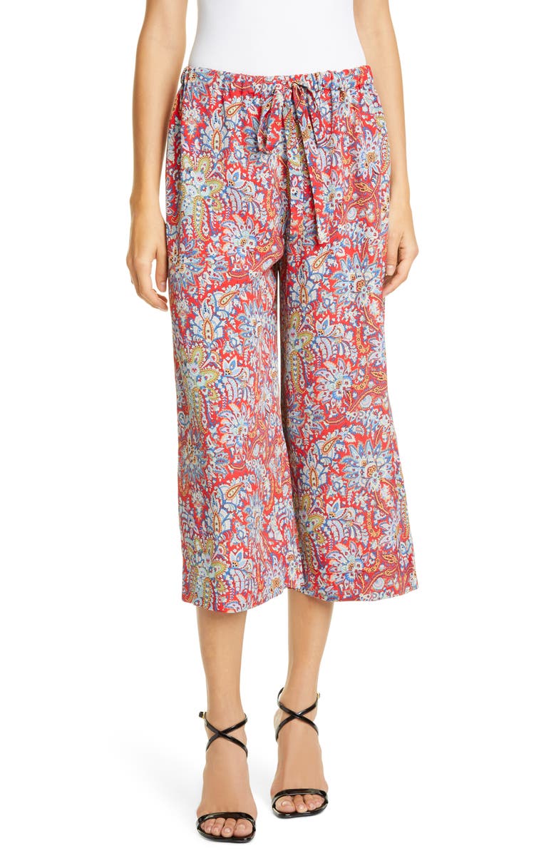 Etro Floral Paisley Print Crop Pants, Main, color,
