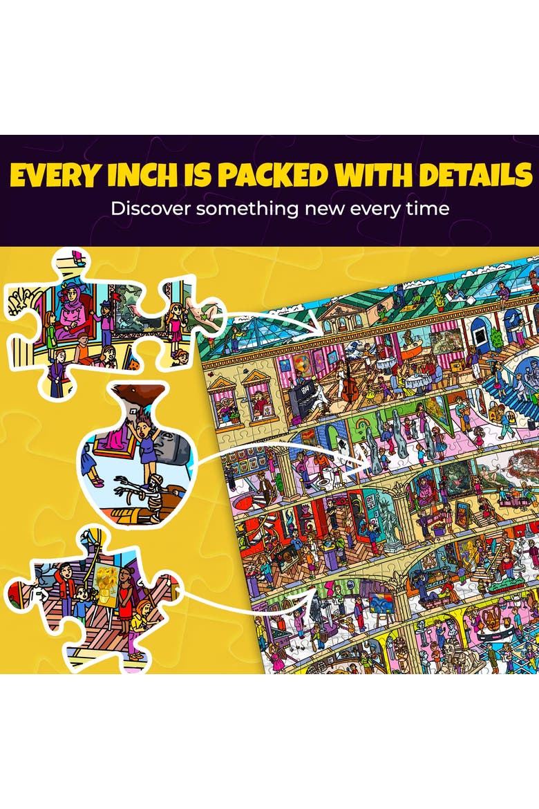 1000-Piece Mystery & Adventure Jigsaw Puzzles for Adults, Teens & Family with Bonus Challenges, Alternate, color, Museum