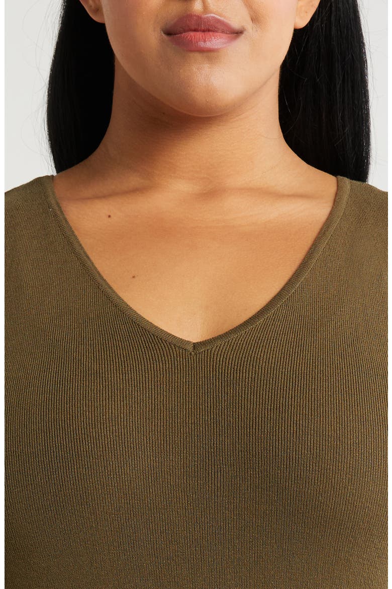 V-Neck Knit Tank, Alternate, color, LODEN