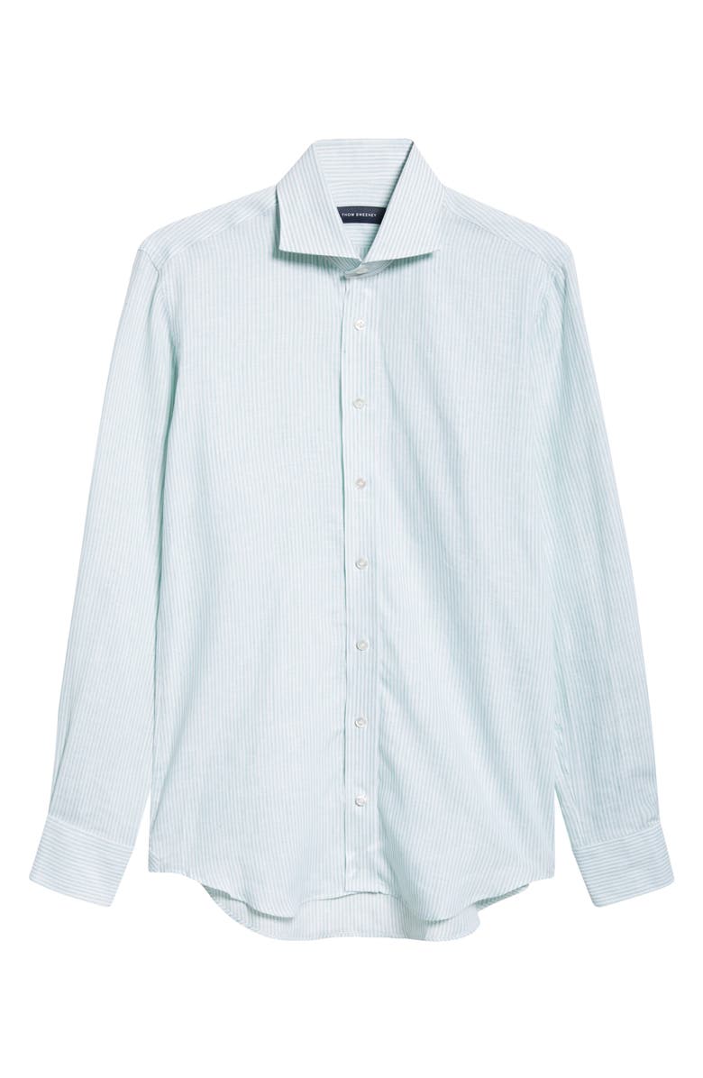 Thom Sweeney Stripe Linen Button-Up Shirt, Alternate, color, 