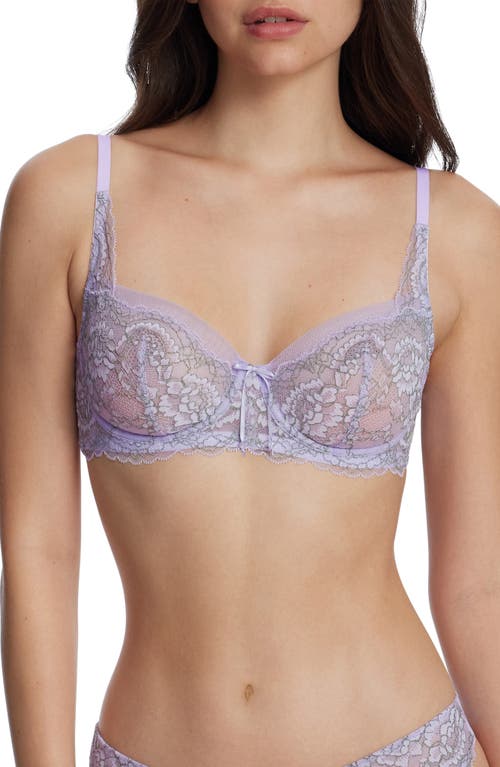 Skarlett Blue Minx Underwire Balconette Bra in Purple/Matcha 