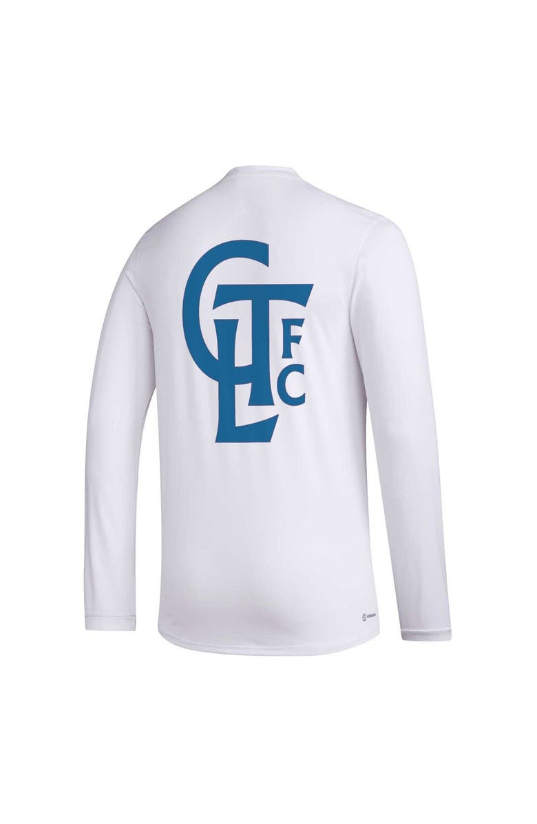 adidas Men's adidas White Charlotte FC Jersey Hook AEROREADY Long Sleeve T-Shirt, Alternate, color, White