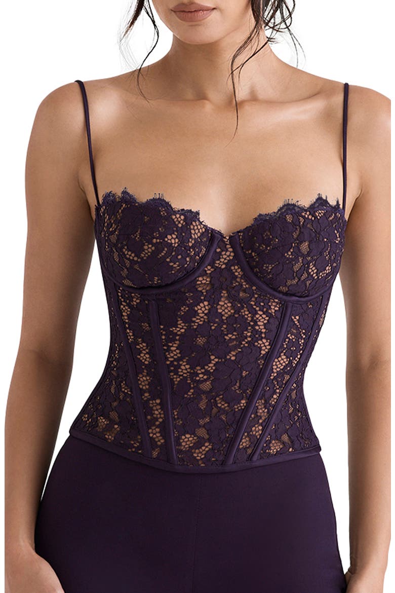 Mila Underwire Corset Camisole, Main, color, NIGHTSHADE
