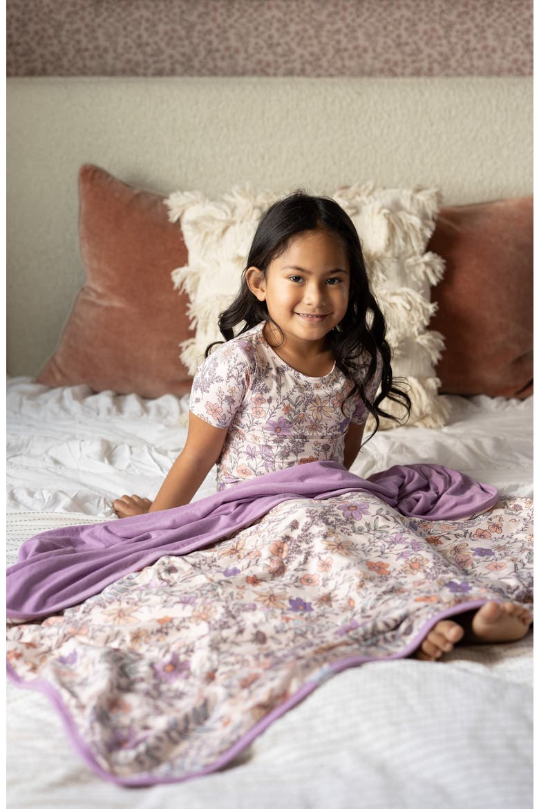 Flora Reversible 3-Layer Quilted Blanket, Alternate, color, FLORA