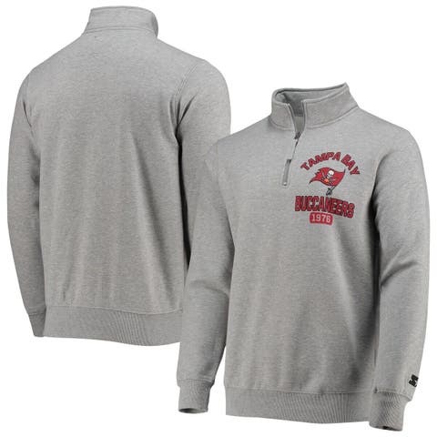 Men's Starter Heather Gray Tampa Bay Buccaneers Heisman Quarter-Zip Jacket