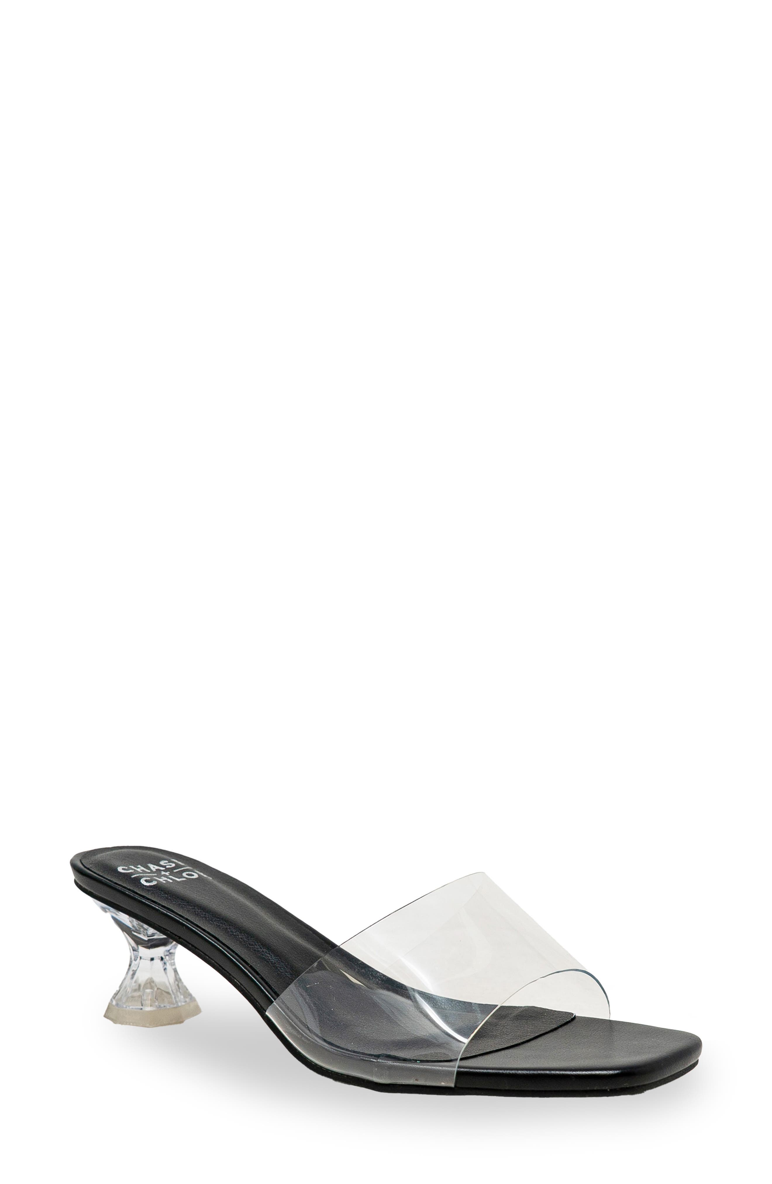 CHASE AND CHLOE Oriana Clear Sandal