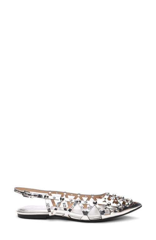 Ash Bazaar Slingback Stud Embellished Sandals In Silver