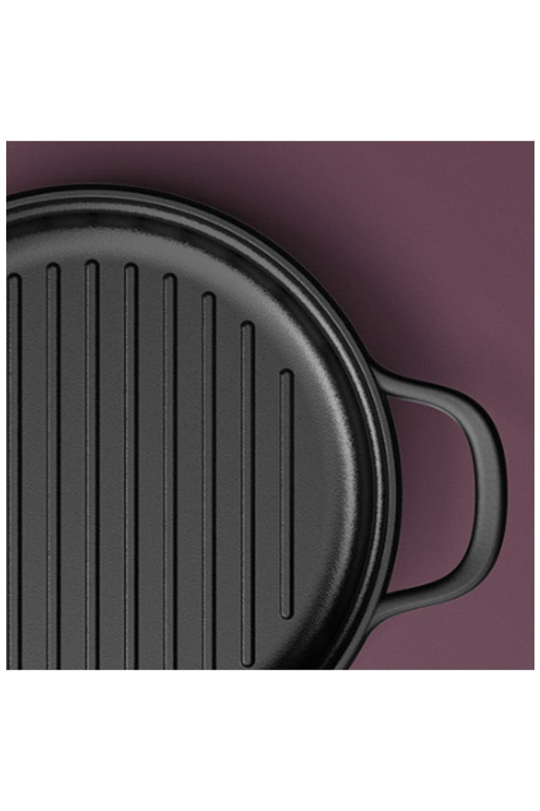 Leo Graphite Cast Iron Grill Pan, Alternate, color, BLACK