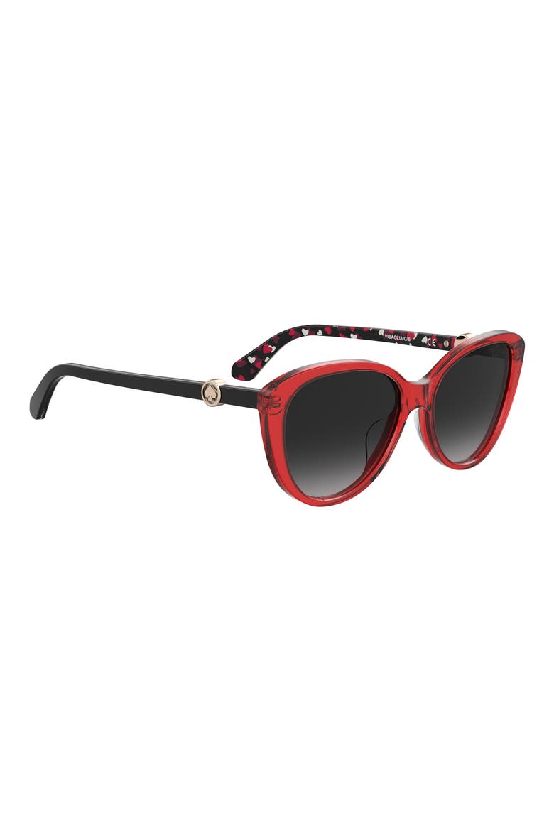 visalia 55mm gradient cat eye sunglasses, Alternate, color, BLACK/ DARK GRAY GRADIENT