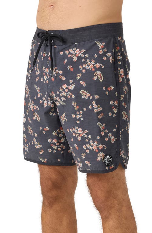 O'neill Og Print Scallop Swim Trunks In Graphite