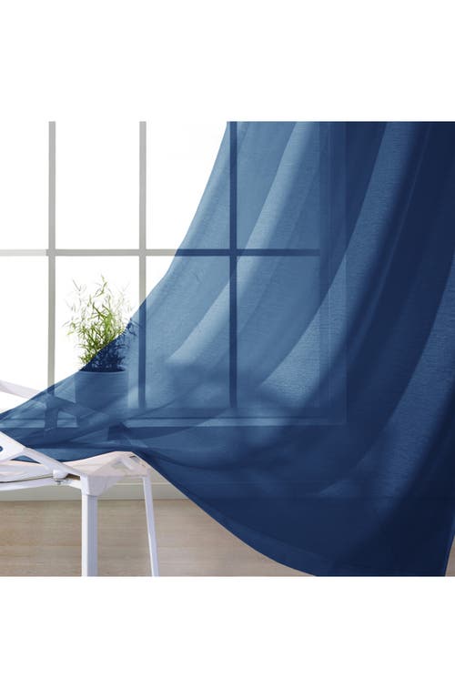 Dainty Home Set Of 2 Sheer Curtain Panels In Blue
