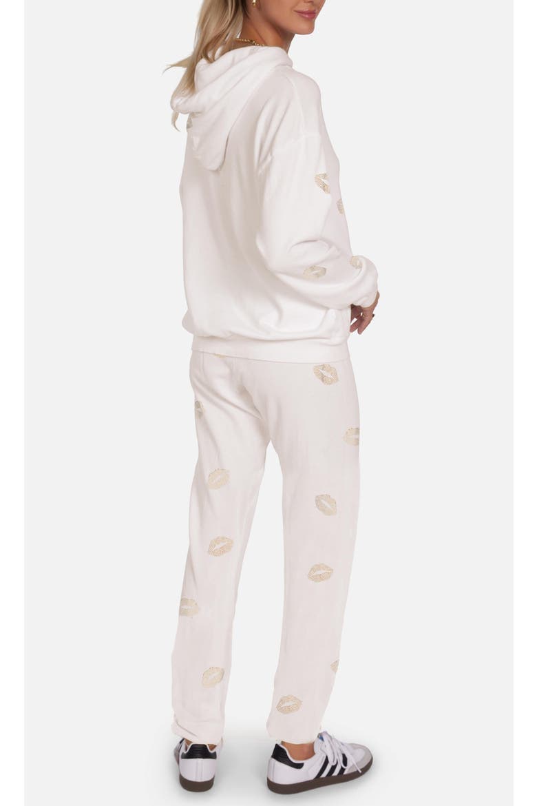 Harmony Gold Stud Kisses Hoodie, Alternate, color, Milk