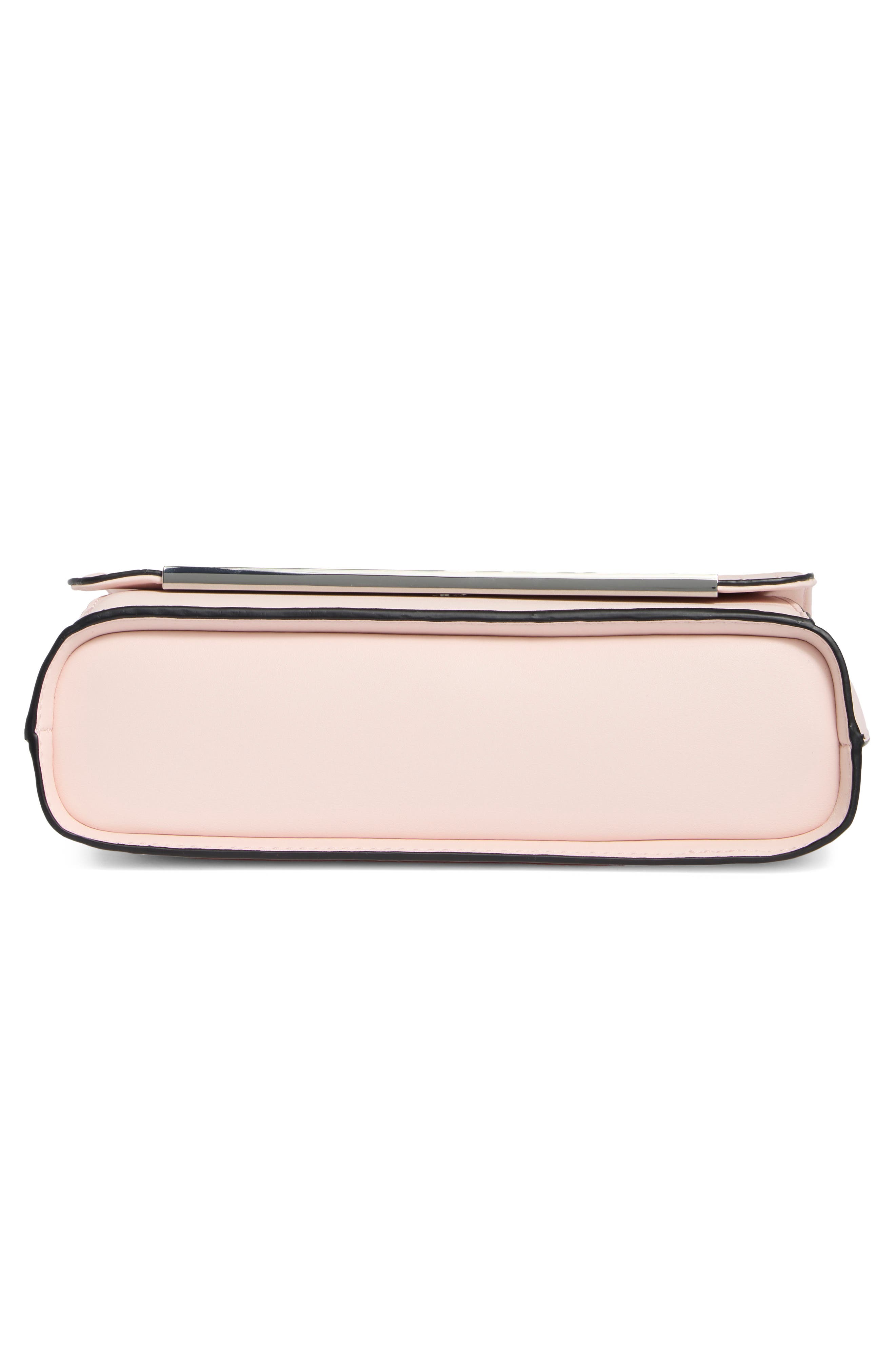 Calvin Klein Alia Croc Embossed Shoulder Bag, Alternate, color, Parfait