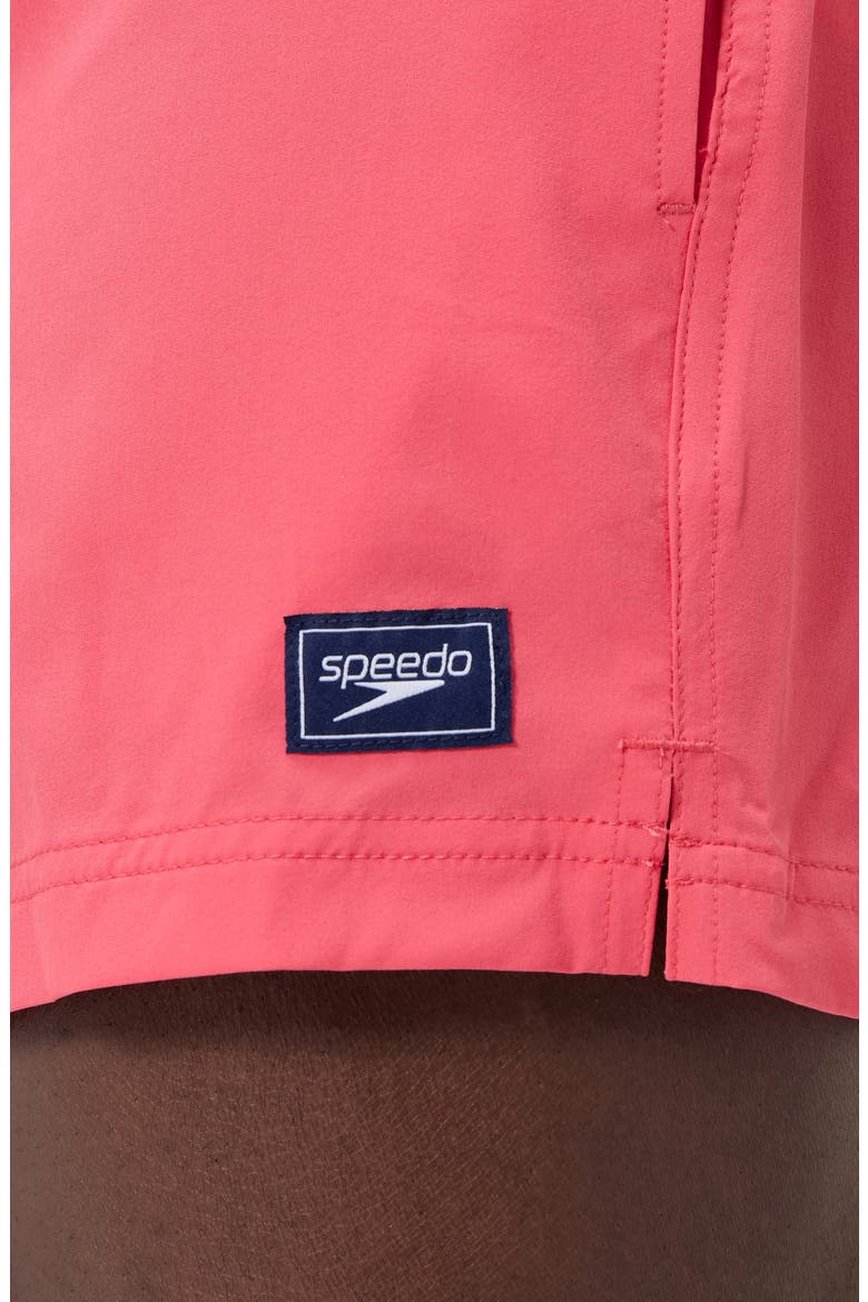 Redondo Edge Colorblock Volley Swim Trunks, Alternate, color, CORAL