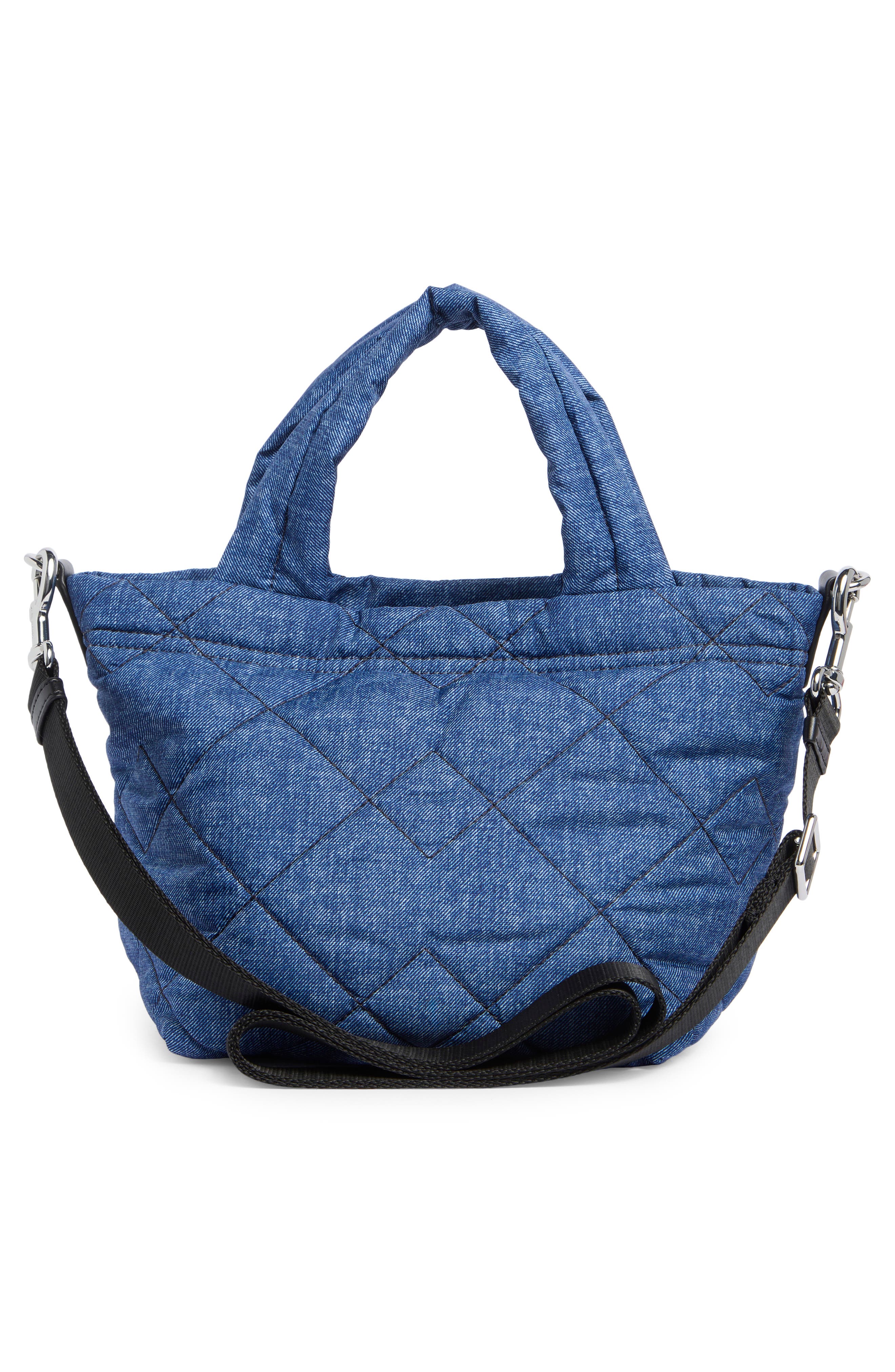 Marc Jacobs Denim Effect Quilted Mini Tote Bag, Alternate, color, Denim Blue