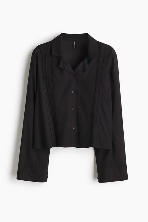 Pintucked Pyjama Shirt