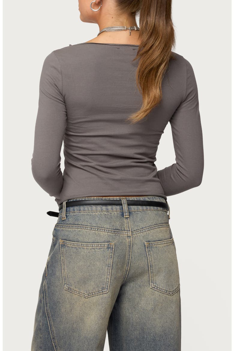 Nico Boat Neck Long Sleeve Top, Alternate, color, DARK-GRAY
