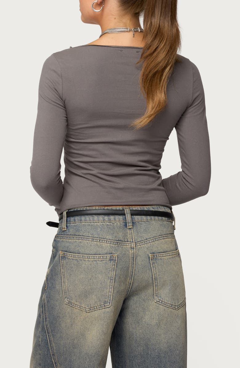 EDIKTED Nico Boat Neck Long Sleeve Top, Alternate, color, 