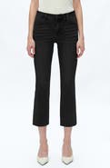 Bayeas Raw Hem Crop Straight Leg Jeans