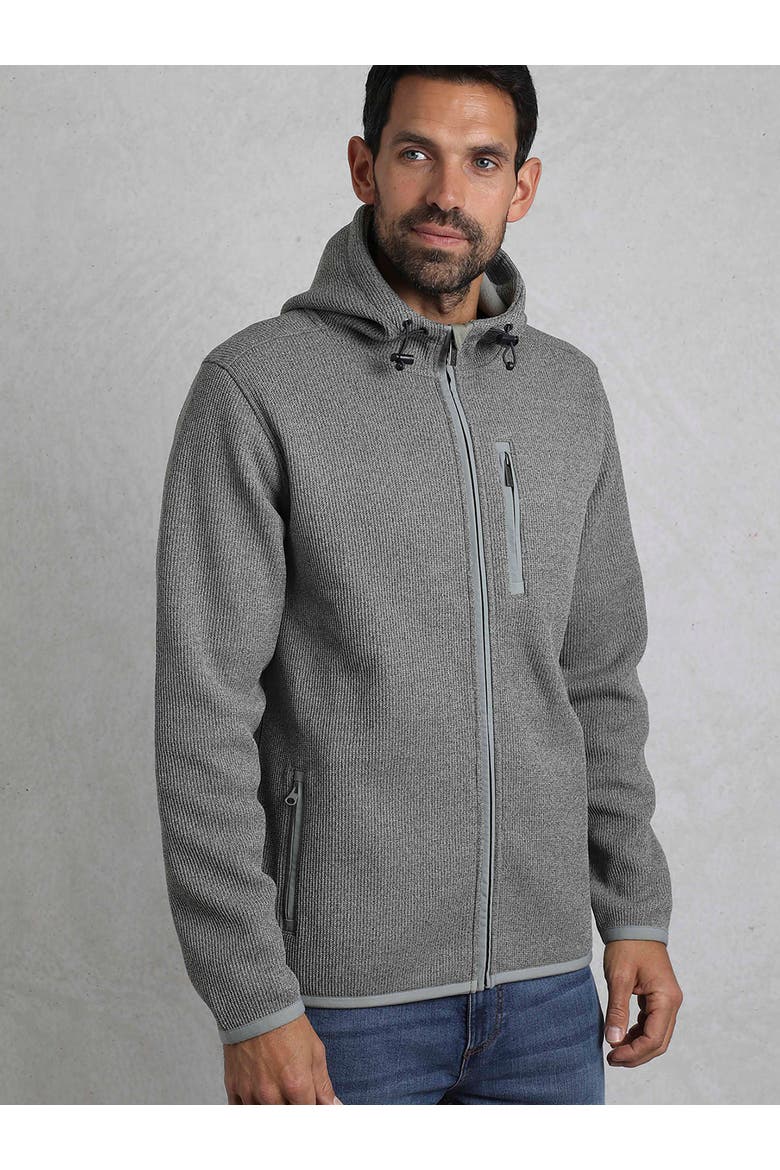 Lockie Full Zip Bonded Fleece Hoodie, Main, color, Limestone