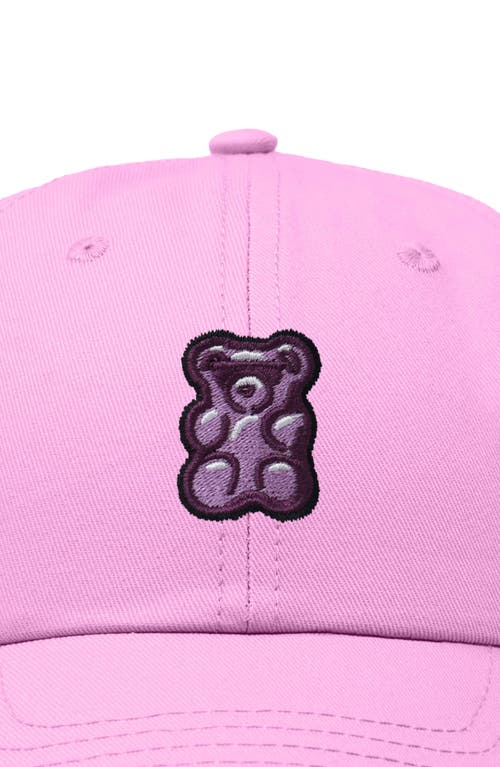 Dalix Purple Gummy Embroidered Cap In Light Pink