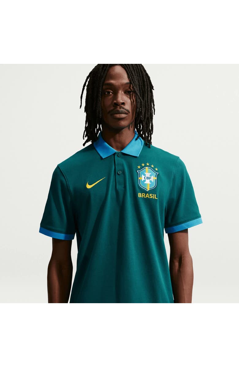 Nike Men's Nike Green Brazil National Team Dri-FIT Polo, Alternate, color, Green