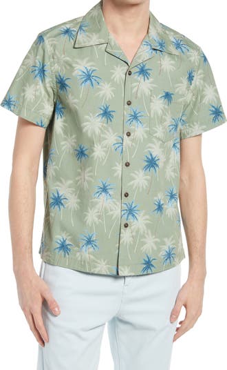 ◆Hiroshi HIROSHI KATO KATO Men's Trim Fit Print Short Sleeve Button-Up