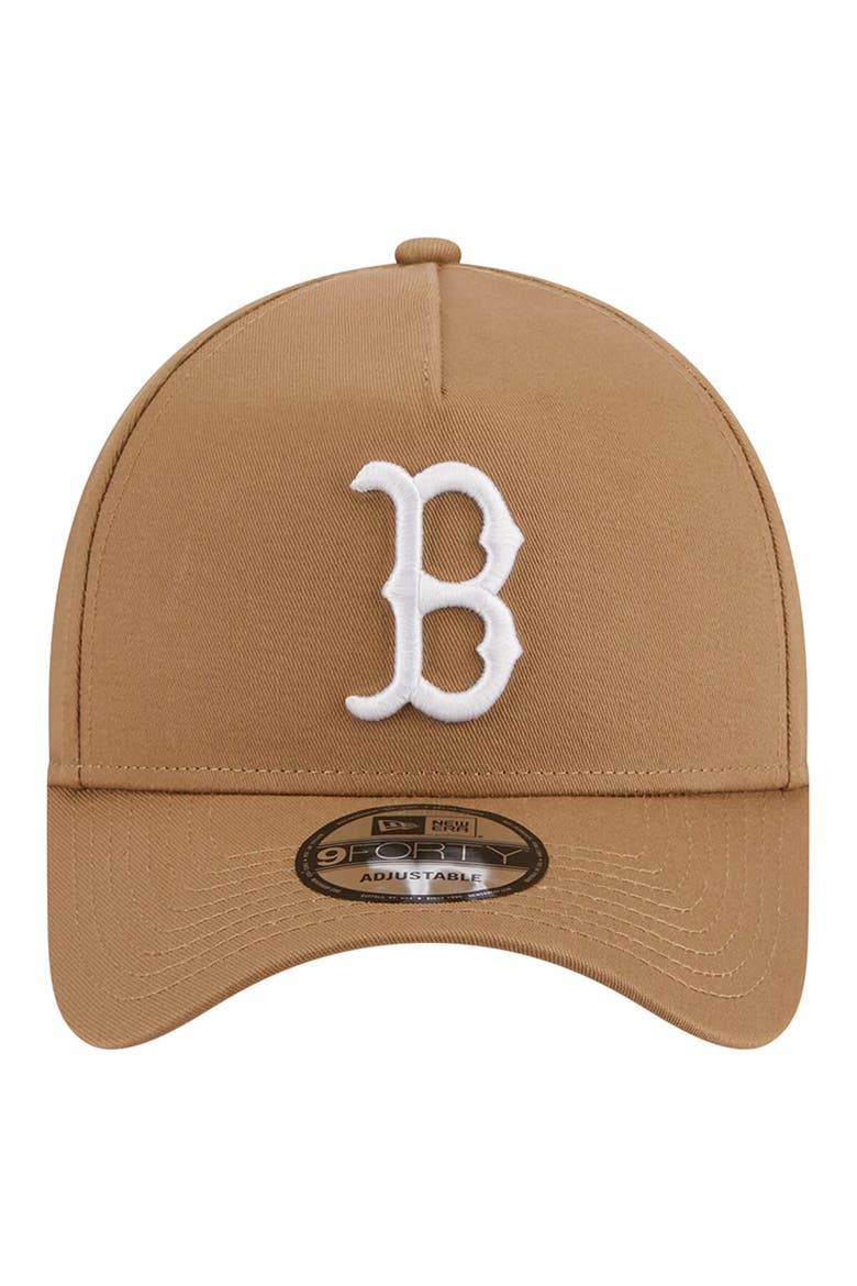Men's New Era Khaki Boston Red Sox A-Frame 9FORTY Adjustable Hat, Alternate, color, Khaki