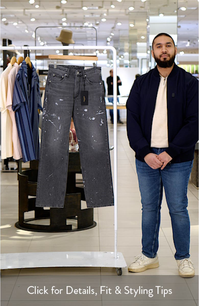 Fit 4 Authentic Paint Splatter Rigid Straight Leg Jeans, sales video thumbnail