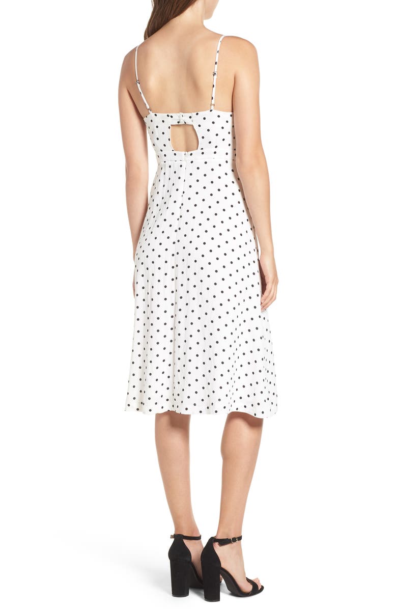 All in Favor Stripe Tie Front Midi Dress, Alternate, color,