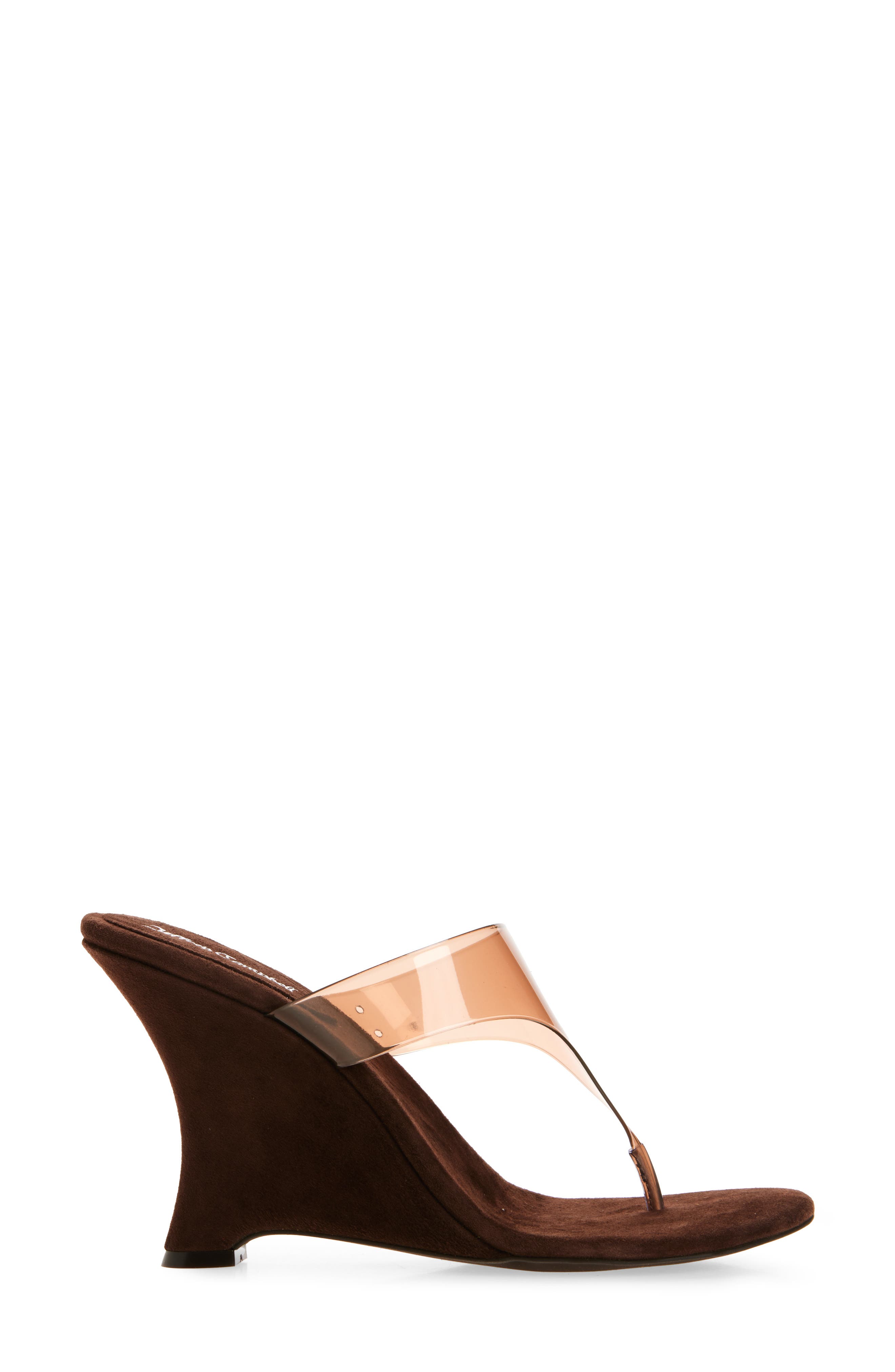 Jeffrey Campbell Persistent Wedge Slide Sandal, Alternate, color, Brown Suede Combo