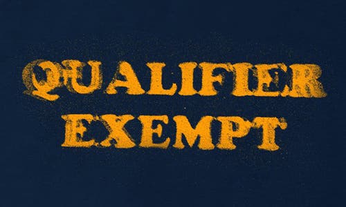 Students Qualifier Exempt Graphic T-shirt In Blue