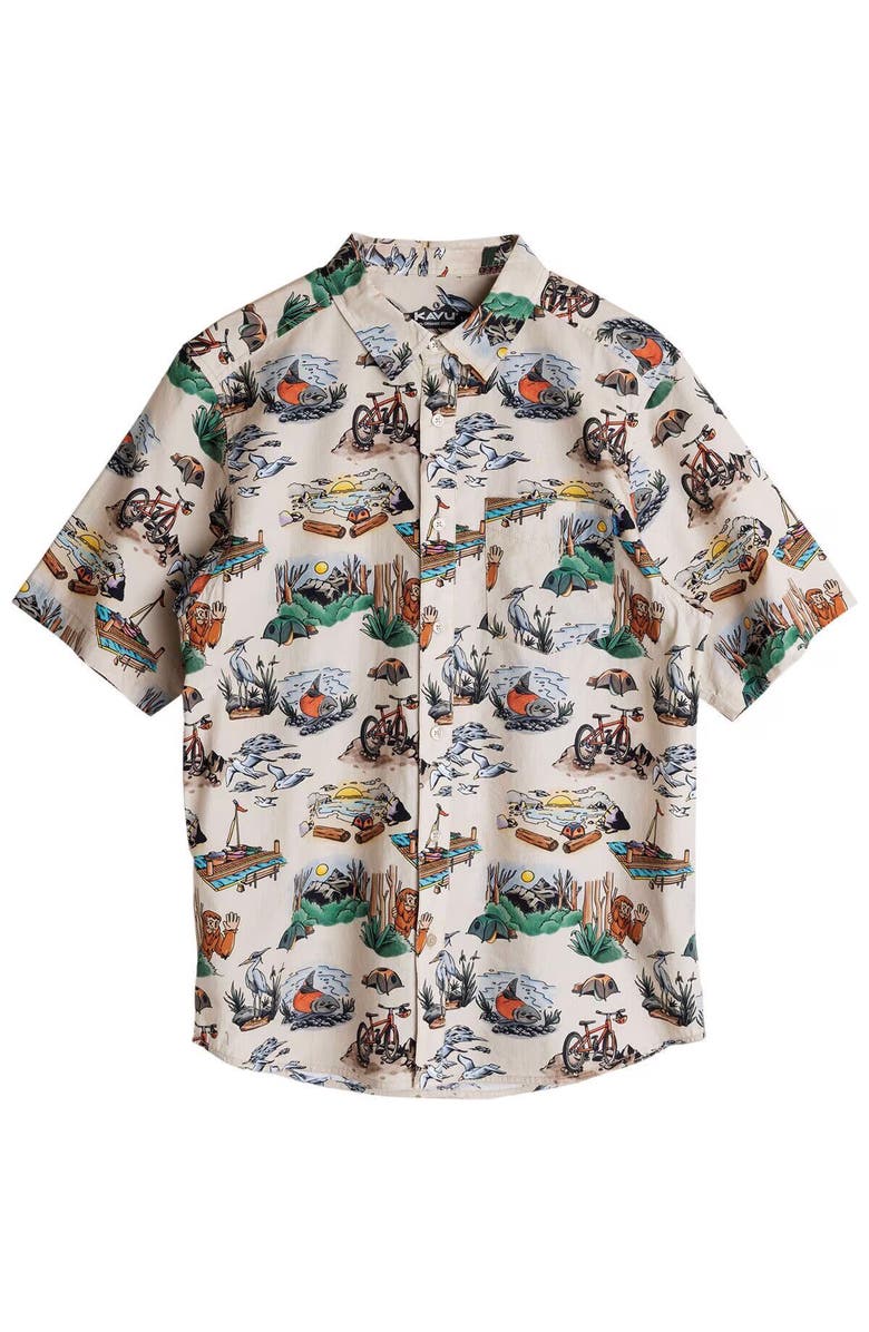 KAVU The Jam Short-Sleeve Shirt - Men's, Main, color, Places To Be
