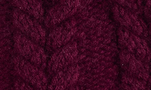 Sofia Cashmere Cashmere Faux Fur Pompom Beanie In Burgundy