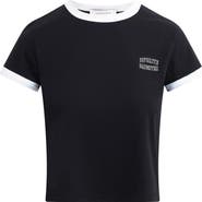 Favorite Daughter Logo Crop Ringer T-Shirt