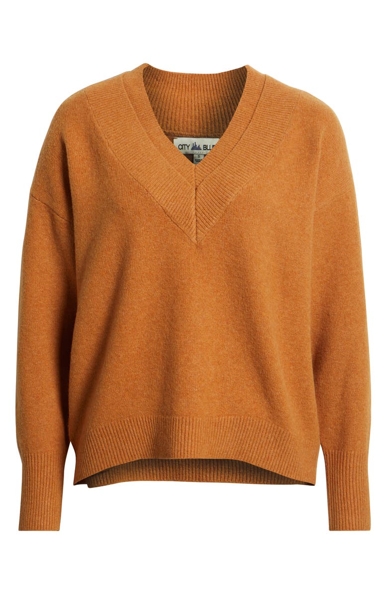 CITY BLUES Cite' Long Sleeve Sweater, Alternate, color, Cognac