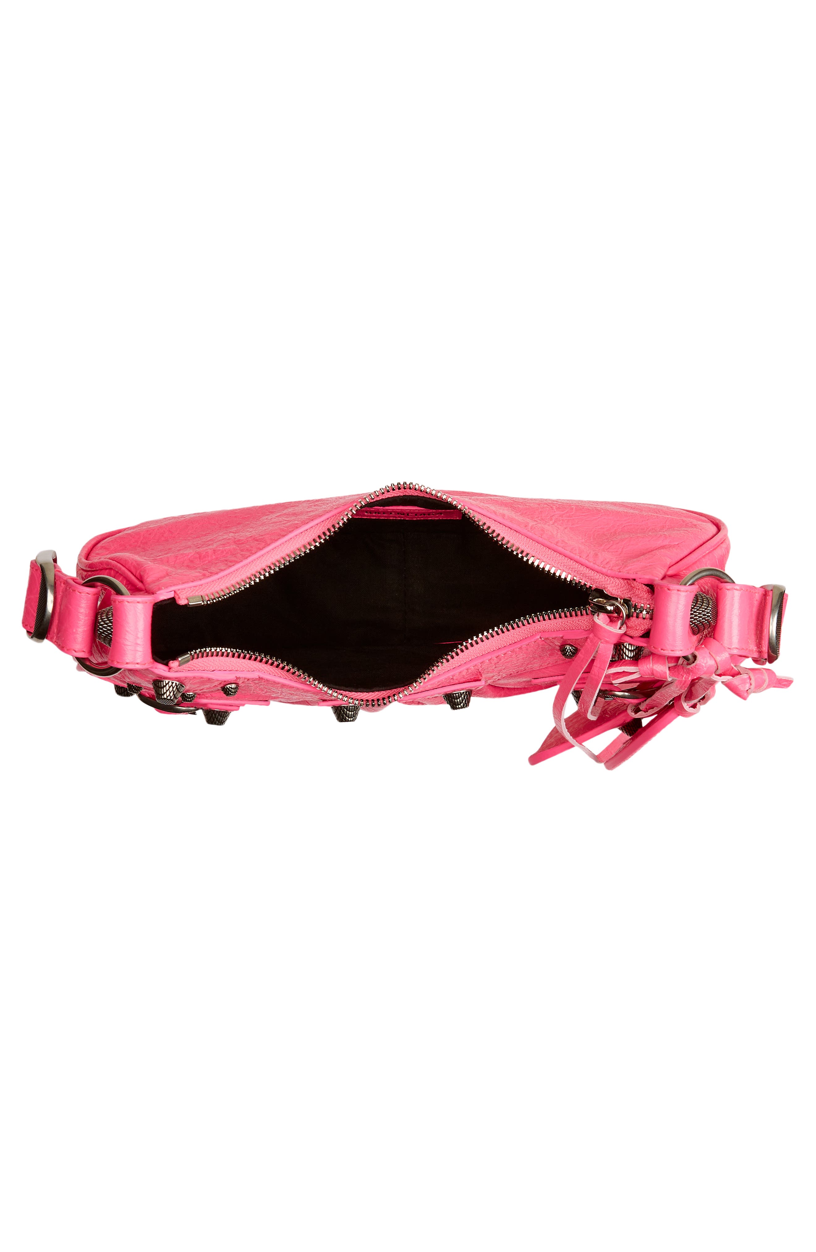 Extra Small Le Cagole Lambskin Shoulder Bag, Alternate, color, FLUO PINK