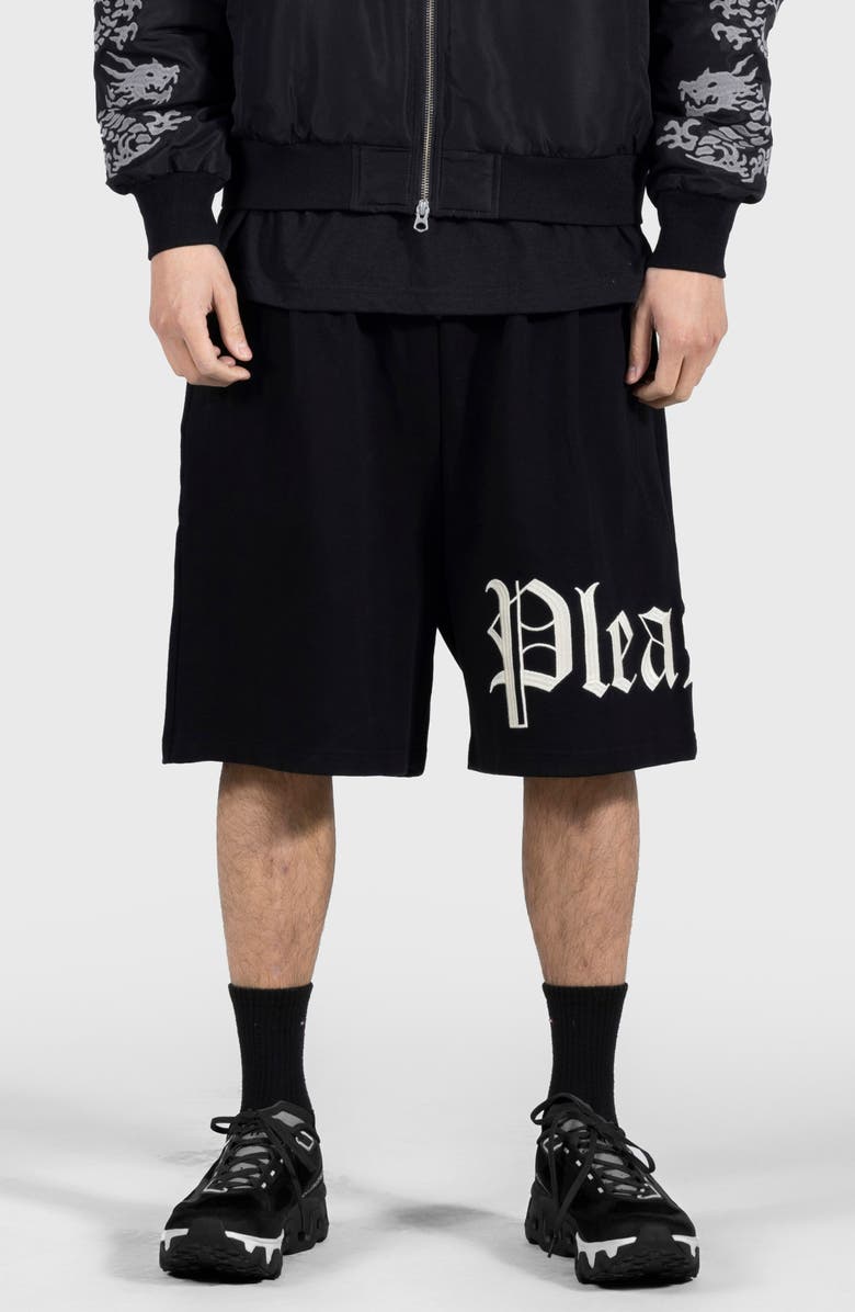 PLEASURES OE Wide Knit Drawstring Shorts, Main, color, 