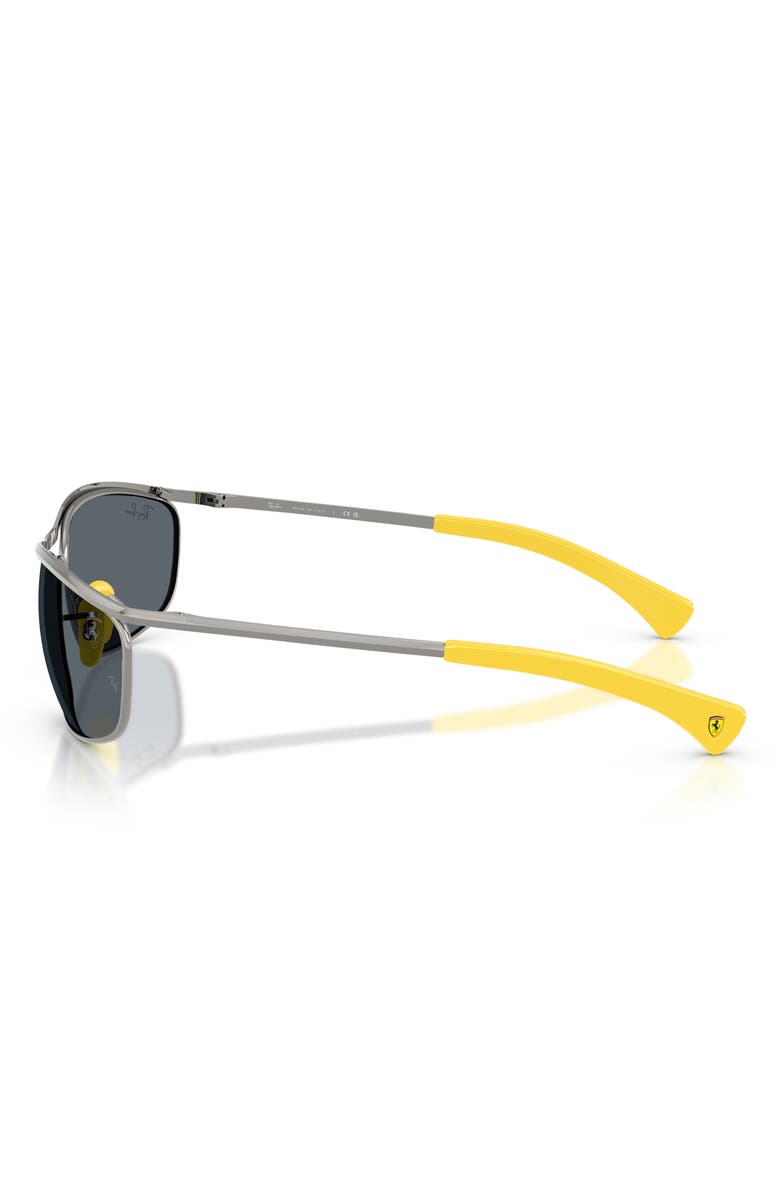 Ray-Ban x Ferrari 62mm Oversize Oval Sunglasses, Alternate, color, Gunmetal / Blue