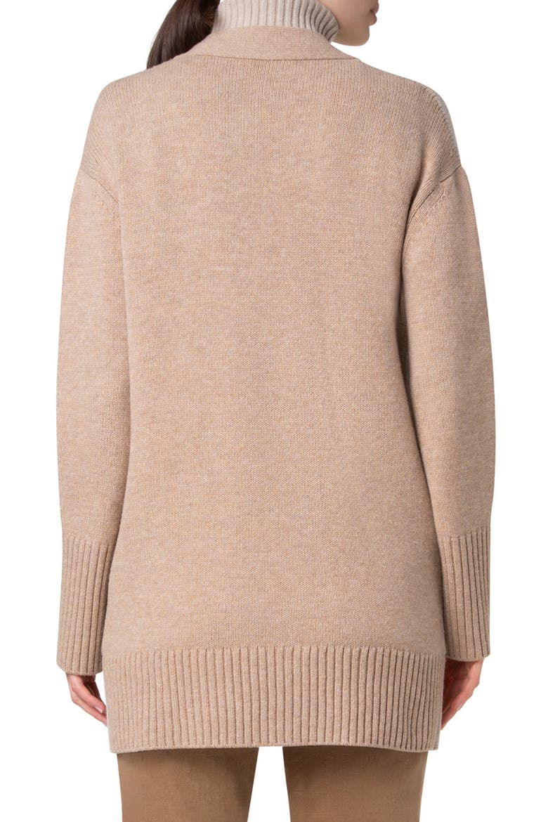 Wool & Cashmere Long Cardigan, Alternate, color, BEIGE-CARAMEL