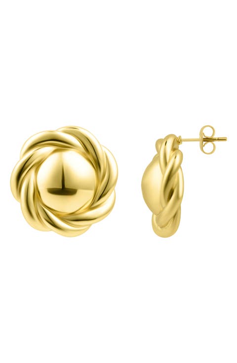 Round Rope Stud Earrings