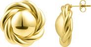 Adornia Round Rope Stud Earrings