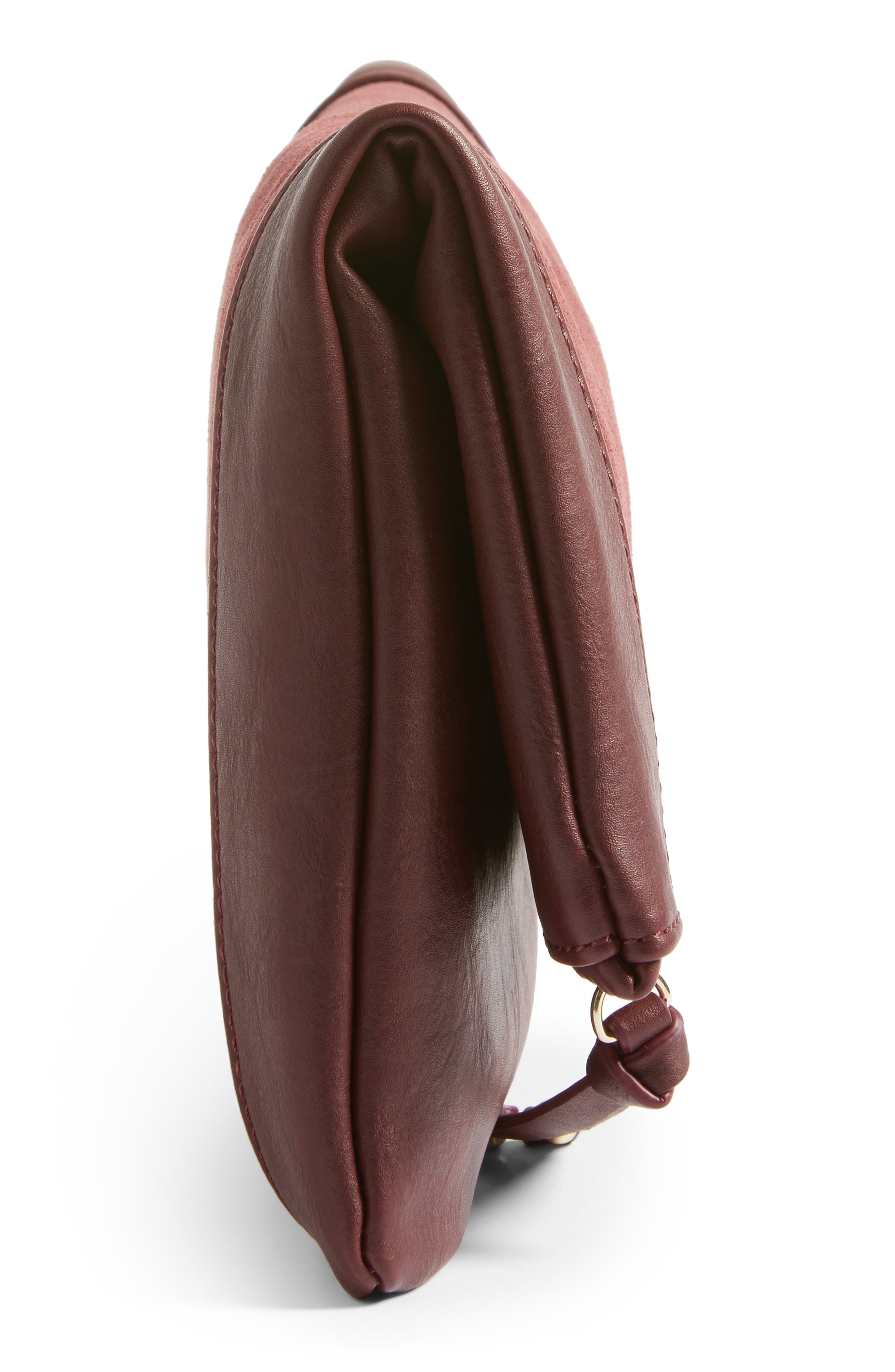 Sole Society Jemma Suede Clutch, Alternate, color, 