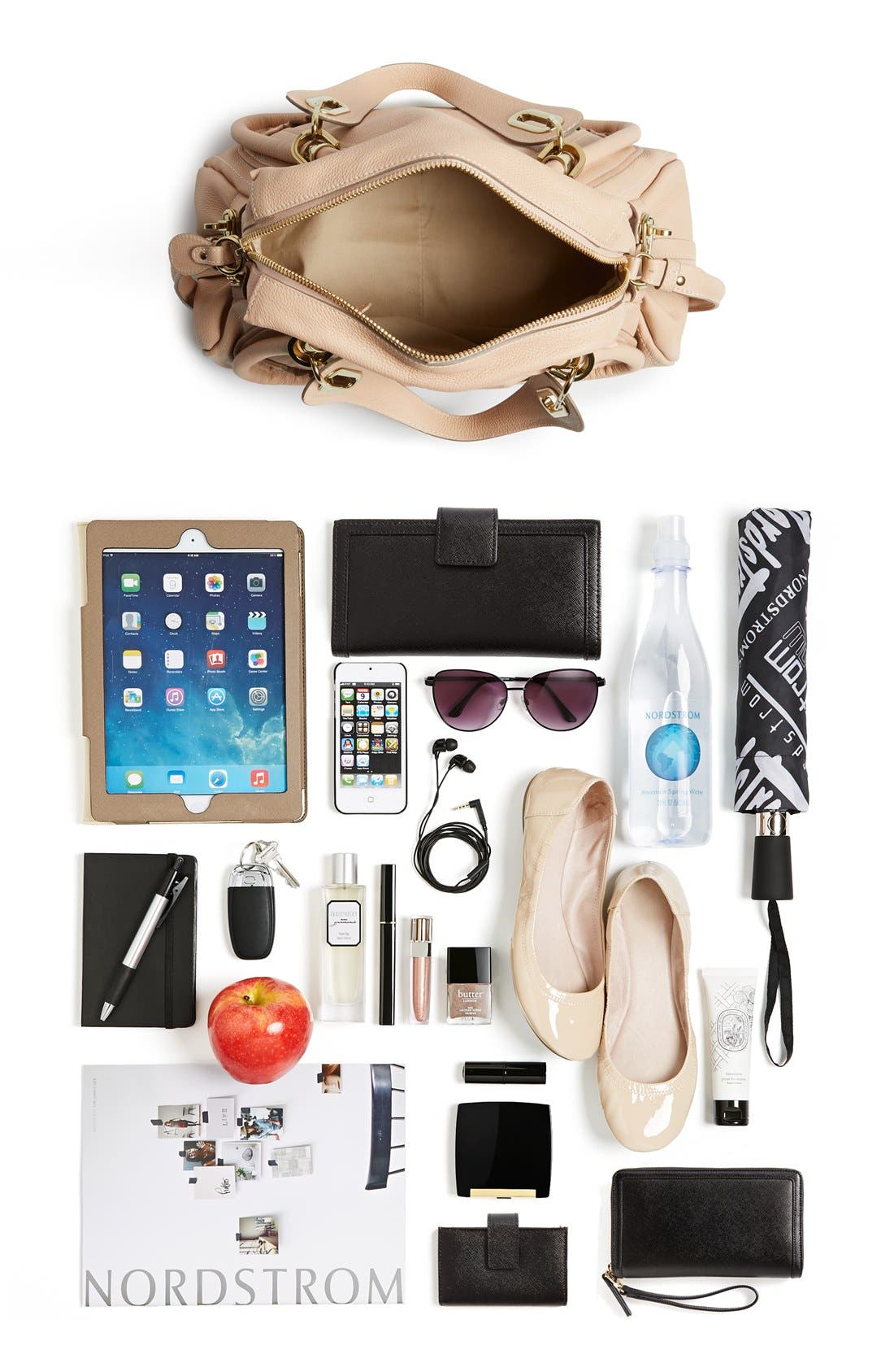 'Paraty - Medium' Leather Satchel, Alternate, color, BLUSH NUDE