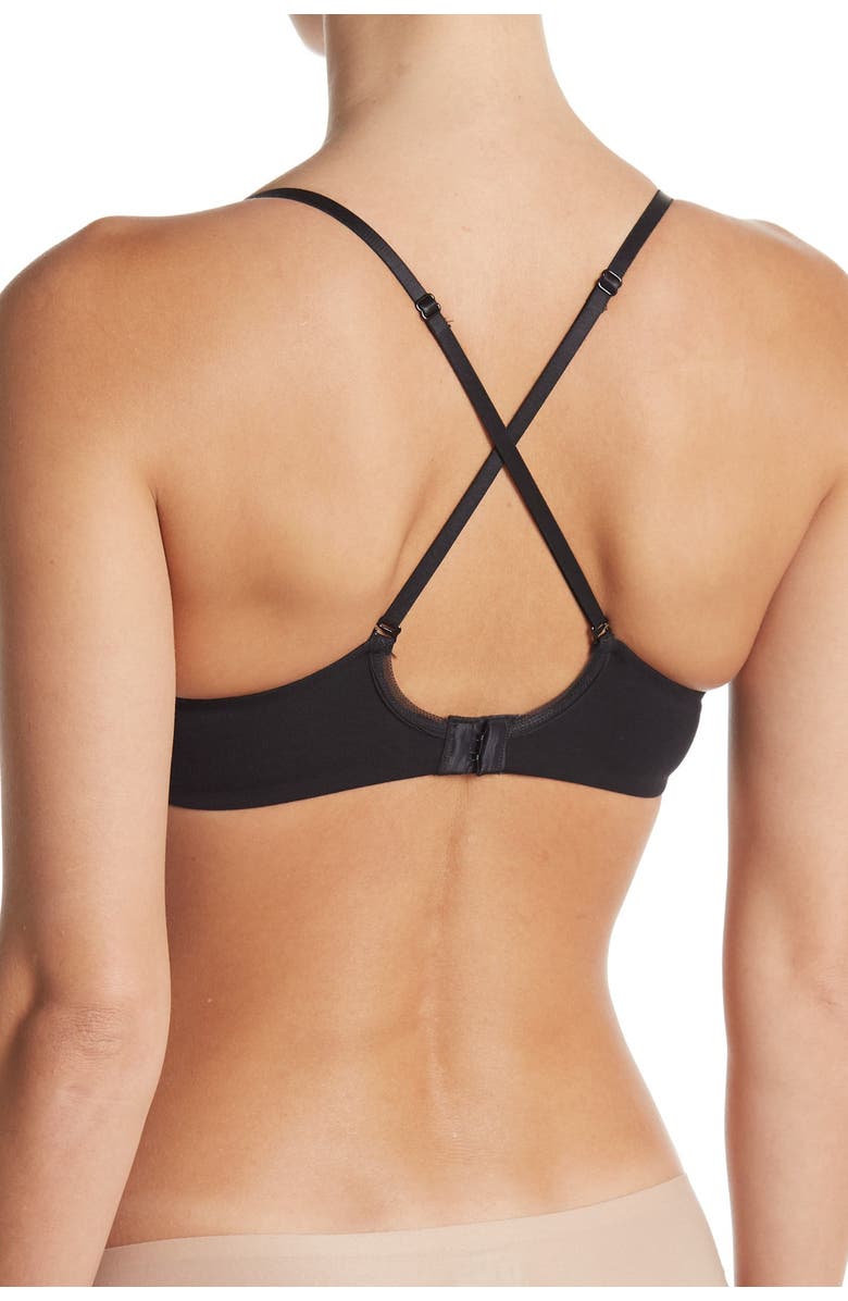 On Gossamer Cabana Cotton Blend Convertible Underwire Bra, Alternate, color, Black