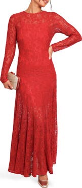 Petal & Pup Keani Long Sleeve Lace Gown