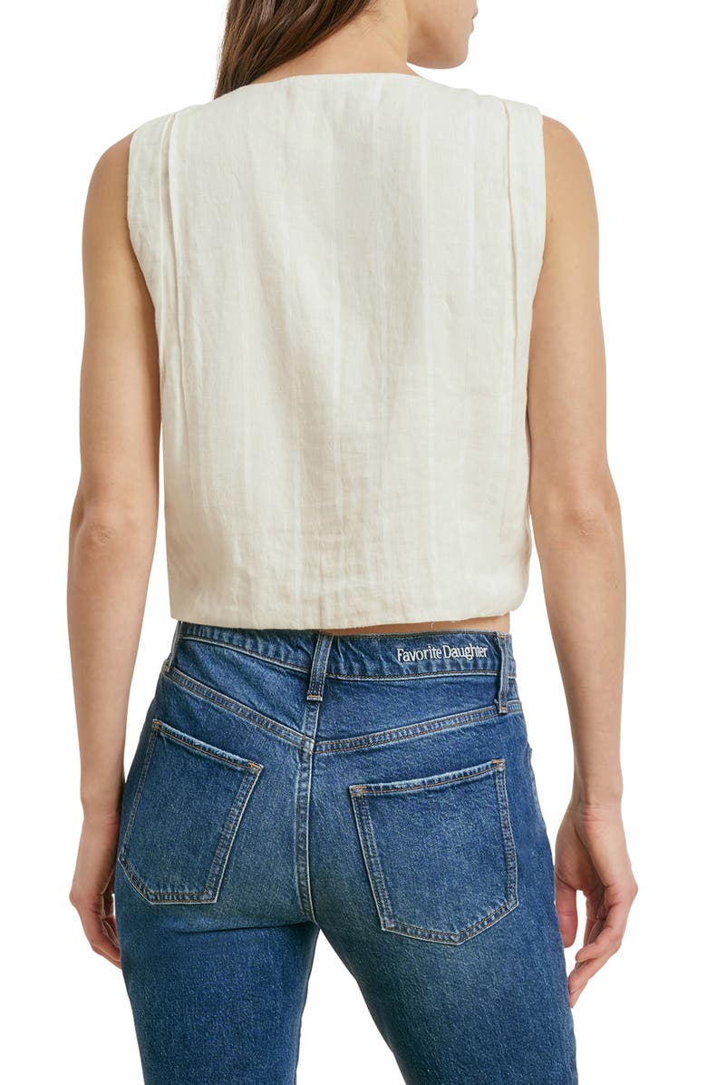 Favorite Daughter The Invisible String Sleeveless Crop Top, Alternate, color, Cream